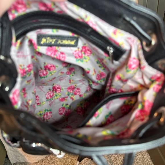 Betsey Johnson Black Leather Mini Backpack with Bow Accent Hardware - Picture 4 of 4